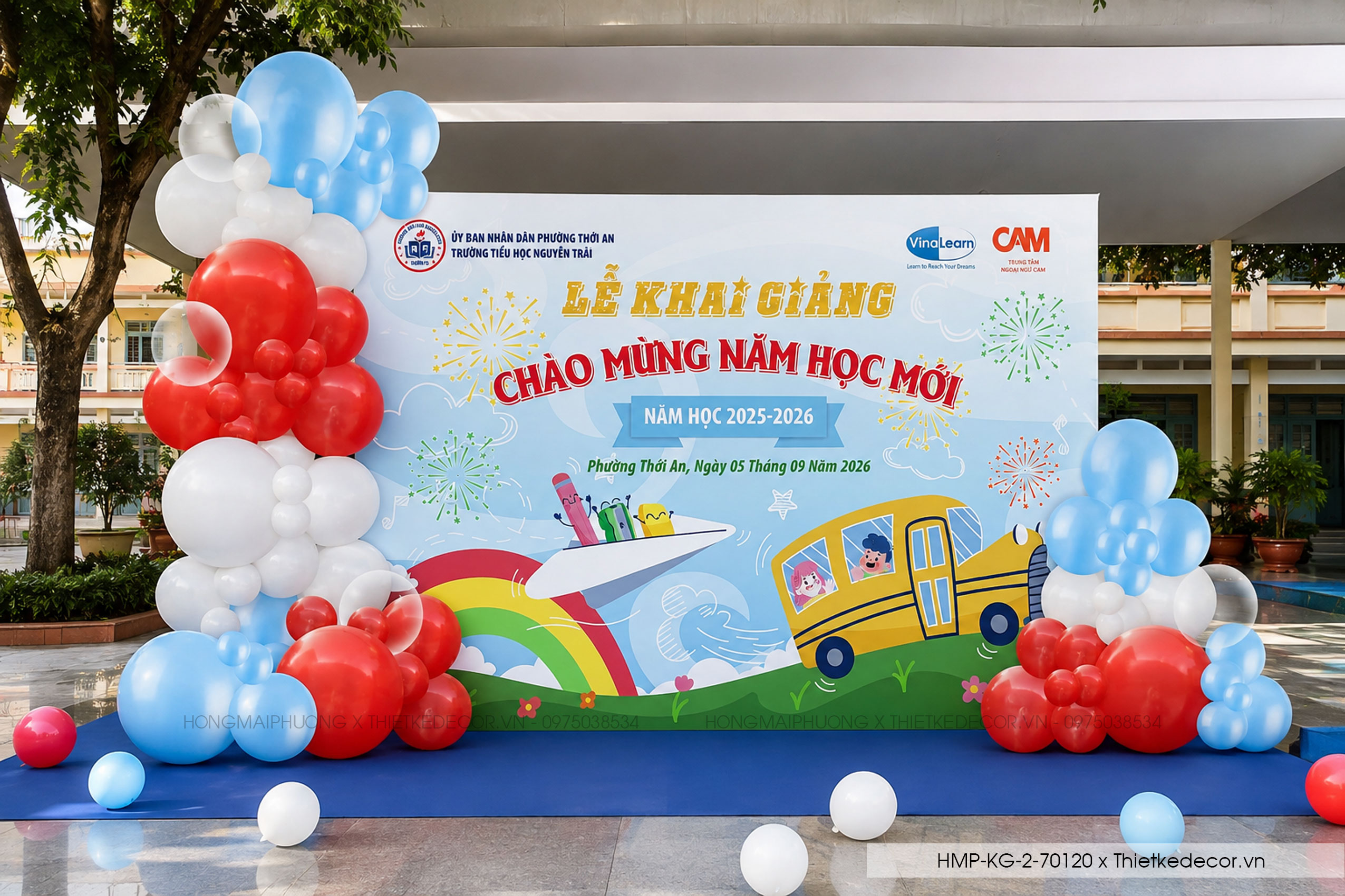 File thiết kế trang trí decor background mừng lễ khai giảng chào mừng năm học mới tone vàng chụp ảnh check in cho trường cấp 1 cấp 2, cổng chào lễ khai giảng trường quốc tế.